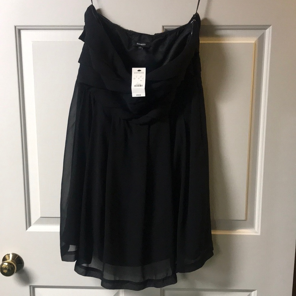 NEVER WORN Express mini/midi black cocktail dress